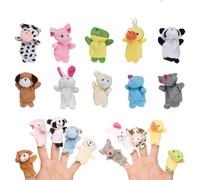 HBINGL Finger Puppets 10 Pcs Finger Puppets Cute Soft Wild Animals Finger Doll Props, Hand Puppet Toys Kids Educational Story Time Cute Finger Doll Props Figures Novelty Toys Gift for Kids Baby