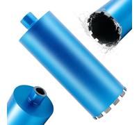 HBKEEN 6" Wet Diamond Core Drill Bits for Concrete with Rebar, Brick, Block, Masonry, 15" Drilling Depth, 1-1/4-7" Thread, Laser-Welded Segments for Construction & DIY Home Renovation