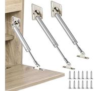 HBL' 2 Pack 150N/33LBS Drop Down Gas Struts for Downward Flap Lid Slowly Down, Such as Drop-Front Desk, Cabinet Desk or Loft Hatch