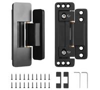 HBL' 2 Pack Hidden Door Hinges, Ultra-Thin Adjustable Concealed Hinges for Secret Doors, Pantries & Closets, Heavy Duty Invisible Design