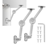 HBL' 2 Pack | Lid Support Hinges Heavy Duty Lid Stay Hinge - 110° Open Angle, Free Stop, Tension Adjustable, Supports Up to 22.5KG for Upper Cabinets & RV Cabinets.