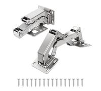 HBL' 2 Pack Soft Close Cabinet Hinges, 135-175 Degree Hydraulic Kitchen Cabinet Hinges for Lazy Susan, Surface Mounted for Framless Thick Doors