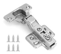 HBL' 20 Pcs Kitchen Cupboard Hinges Soft Close Hinges, 35MM 110 Degree Half Overlay for Cupboard Door, Kitchen Doors, Cabinet and Wardrobe, Clip-on Design for Easy Installation