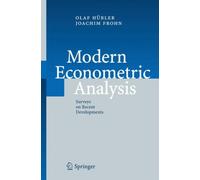 Hbler - Modern Econometric Analysis Surveys on Recent Developments - X555z