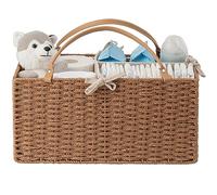 HBlife Baby Diaper Caddy Organizer with Compartments Diaper Storage Basket Shower Gift