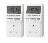HBN 2x Digital Timer Plug Socket UK Prog. Switch with 20ON-Off Program