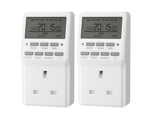 HBN 7 Day Digital Timer with Countdown Setting,Heavy Duty Electrical Socket Plug,20 ON/Off Weekly Settings for Lamp Light,24 Hours Programmable Outlet Timer for Christmas Light(13A,3120W)