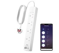 HBN Smart Extension Lead Plug Works with Alexa and Google Home,1.8m Power Strip Cord, APP Remote Control Smart Life Plug (13A 3120W)
