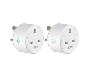 HBN Smart Plug WiFi Socket Work with Alexa Echo and Google Home, Smart Timer Plug, No Hub Required, 2.4Ghz Only (13A/3120W,2 Pack)
