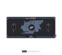 HBO Game of Thrones - Stark Edition, Premium XXL mousepad, 90×40 cm, Black/Blue, Non-Slip Base, Micro-Textured Surface, Washable, Soft Neoprene