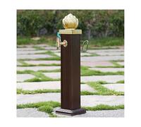 HBOOMOEM Antifreeze Frost Free Outside Courtyard Water Faucet，Square Vertical Courtyard Column Faucet，Suitable for Villas, Courtyards, Homestays, and Scenic Spots.(74cm/29.1in,A)
