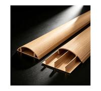 HBOOMOEM Cable Hider, Floor Cable Covers for Cords, Designed to Conceal Extension Cords and Various Cables, Suitable for Use in Office, Home, and Outdoor Environments.(Yellow Wood Grain,No. 3-3m)