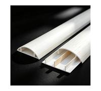 HBOOMOEM Cable Hider, Floor Cable Covers for Cords, Designed to Conceal Extension Cords and Various Cables, Suitable for Use in Office, Home, and Outdoor Environments.(White Wood Grain,No. 3-5m)