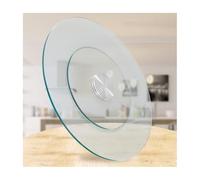 HBOOMOEM Clear Glass Lazy Susan Rotating Tray，Large Rotating Food Serving Lazy Susan Table，Silent Bearings, Suitable For Banquets, Parties, And Family Dinners.(Transparent,100CM/39.4in)