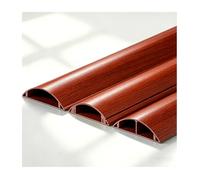 HBOOMOEM Cord Hider Floor, Floor Wire Covers for Cords, Self Adhesive with an Internal Cable Routing Design, Suitable for Extension Cords and Various Types of Wires.(Mahogany Wood Grain,No. 3-5m)