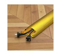 HBOOMOEM Cord Hider Wall，Extension Cord Covers for Floor，Easy to install, effectively prevents tripping hazards, and is suitable for both wall and floor mounting.(Gold,No. 3-1m)