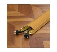 HBOOMOEM Cord Hider Wall，Extension Cord Covers for Floor，Easy to install, effectively prevents tripping hazards, and is suitable for both wall and floor mounting.(Yellow Wood Grain,No. 3-3m)