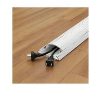 HBOOMOEM Cord Hider Wall，Extension Cord Covers for Floor，Easy to install, effectively prevents tripping hazards, and is suitable for both wall and floor mounting.(White Wood Grain,No. 4-5m)