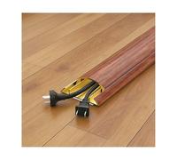 HBOOMOEM Cord Hider Wall，Extension Cord Covers for Floor，Easy to install, effectively prevents tripping hazards, and is suitable for both wall and floor mounting.(Mahogany Wood Grain,No. 5-1m)