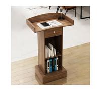 HBOOMOEM Floor Lectern，Podium，Wooden Podium，Multi Function Pulpit，Modern Lectern For Classroom，The Structure Is Stable, The Styles Are Diverse, And The Uses Are Wide.(Oak)