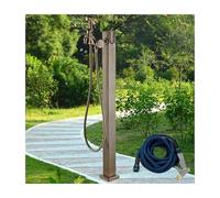 HBOOMOEM Free Standing Gardens Column,Stainless Steel Garden Water Column,Antifreeze Frost Free Outside Courtyard Water Faucet ,Suitable for Patios, Yards, Pools.(Spray Gun,60CM/23.6IN_E)