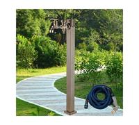 HBOOMOEM Free Standing Gardens Column,Stainless Steel Garden Water Column,Antifreeze Frost Free Outside Courtyard Water Faucet ,Suitable for Patios, Yards, Pools.(Spray Gun,60CM/23.6IN_D)