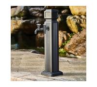 HBOOMOEM Free Standing Gardens Column,Vertical Pillar Floor Mount Water Tap,304 Stainless Steel Square Garden Water Column,Suitable for Farms, Washing and Car Washing.(Normal,65CM/25.6IN_A)