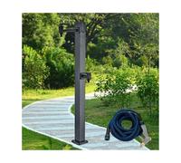 HBOOMOEM Square Vertical Courtyard Column Faucet,Freestanding Outdoor Vertical Square Garden Water Column,Suitable for Villas, Gardens, and Courtyards, Easy to Install.(Black,Spray Gun_B)