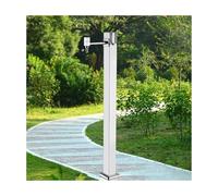 HBOOMOEM Square Vertical Courtyard Column Faucet,Freestanding Outdoor Vertical Square Garden Water Column,Suitable for Villas, Gardens, and Courtyards, Easy to Install.(Metallic,Normal_A)