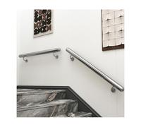 HBOOMOEM Stair Handrail for Indoor Outdoor,Non-Slip Stair Railings with Brackets,Easy to Install, Suitable for Children, Disabled People and The Elderly.(Silver,420CM/165.4in)