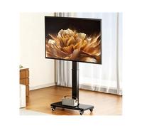 HBOOMOEM Tv Mount Stand With Tilt，Portable Rolling Floor Tv Mount With Wheels，Horizontal And Vertical Screen Rotation Design, Suitable For Meeting Rooms And Homes.(Black,B 32-70in)