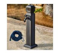 HBOOMOEM Vertical Pillar Floor Mount Water Tap，Free Standing Gardens Column，Freestanding Garden Hose Stand with Faucet，Suitable for Garden Decoration, Sanitation, Etc.(Spray Gun,65CM/25.6IN_C)