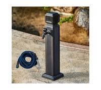 HBOOMOEM Vertical Pillar Floor Mount Water Tap，Free Standing Gardens Column，Freestanding Garden Hose Stand with Faucet，Suitable for Garden Decoration, Sanitation, Etc.(Spray Gun,65CM/25.6IN_A)