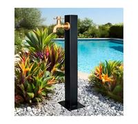 HBOOMOEM Vertical Pillar Floor Mount Water Tap，Freestanding Outdoor Vertical Square Garden Water Column，Suitable for Garden, Backyard, Lawn, Sanitation, Etc.(Square,60CM/23.6IN_F)