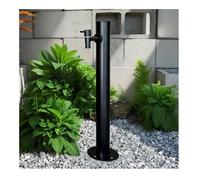 HBOOMOEM Water Column,Garden Freestanding Tap,Free Standing Gardens Column,304 Stainless Steel Cylindrical Freestanding Hose,Suitable for Patios, Balconies and Pools.(Round,60CM/23.6IN_F)