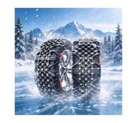 HBOOMOEM Winter Tire Snow Chains, Tyre Snow Chains, Strong Grip | Self Securing and Reusable, Suitable for Sedans and Pickup Trucks(245/65R19)