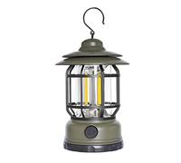 HBOY Retro LED Camping Lantern, USB Rechargeable Camping Lamp, Vintage Camping Lights, Portable WaterproofHanging Tent Light with 2 Light Modes for Hiking Fishing (B)