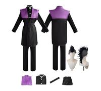 HBQC Anime cosplay costume Demon Slayer's Chinazugawa Genya cospay outfit full set wig costume set adult Halloween carnival party dress up set
