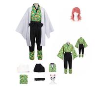 HBQC Anime cosplay costume Demon Slayer's Sabito cospay outfit full set wig set adult Halloween carnival party cset