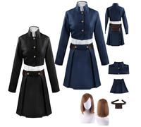 HBQC Anime Cosplay Costume Juju'tsu Kai'sen Narumi Nagi Cospay Costume Full Set Wig Adult Halloween Carnival Party Set