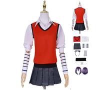 HBQC Anime cosplay costume Kakegurui Ishima Mami costume full wig set adult Halloween carnival party dress up set