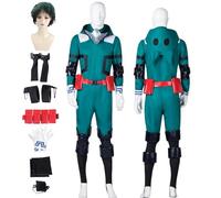 HBQC Anime My Hero Academia Cosplay Midoriya Izuku Uniform Set - Adult Full Costume Set, Suitable For Halloween Carnival Parties, Comic Exhibitions, And Anime Conventions