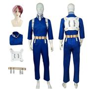 HBQC Anime My Hero Academia Cosplay Shoto Todoroki Uniform Set - Adult Full Costume Set, Suitable For Halloween Carnival Parties, Comic Exhibitions, And Anime Conventions