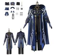 HBQC Genshin Impact Captain Capitano Cospay Costume Anime Cosplay Full Wig Set Adult Halloween Carnival Party Costume Set
