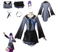 HBQC Project Sekai Colorful StageAsahina Mafuyu Cospay Costume Anime Cosplay Full Wig Set Adult Halloween Carnival Party Costume Set