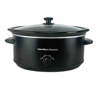 Hamilton Beach 6.5L Family Favourite Slow Cooker, 240W Energy-Efficient Design, Removable Oven-Safe Ceramic Bowl, 3 Heat Settings, Serves 6-8 People, Easy Clean, Black - HBSC070B