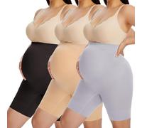 HBselect Womens Maternity Shorts High Waist Anti Chafing Pregnancy Shapewear Overbelly Shorts Maternity Shapewear