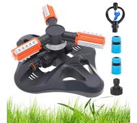 HBSFBH Garden Sprinkler, Automatic 360 Degree Rotating Lawn Water Sprinkler, 3-Arm Sprinkler Rotating Sprinkler Sprinkler for Irrigation Systems for Lawn, Plants, Flowers, Vegetables