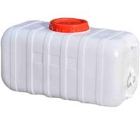 HBSSP 160L/200L/310L/420L Large Capacity Water Tank,Horizontal Square Plastic Storage Container with Valve for Outdoor Camping Household Emergency(White,310L)
