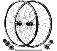 HBSSP 26" 27.5 Inch MTB Rear Wheels Hub, Aluminum Alloy Disc Brake QR 9mm Rim 32H Bicycle Wheelset for 7 8 9 10 11 12 Speed(Front+Rear wheel,27.5inch)